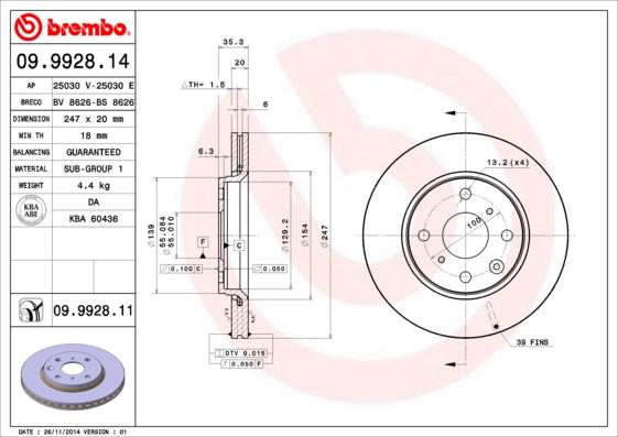 Breco BS 8626 - Спирачен диск vvparts.bg