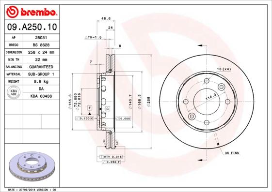 Breco BS 8628 - Спирачен диск vvparts.bg