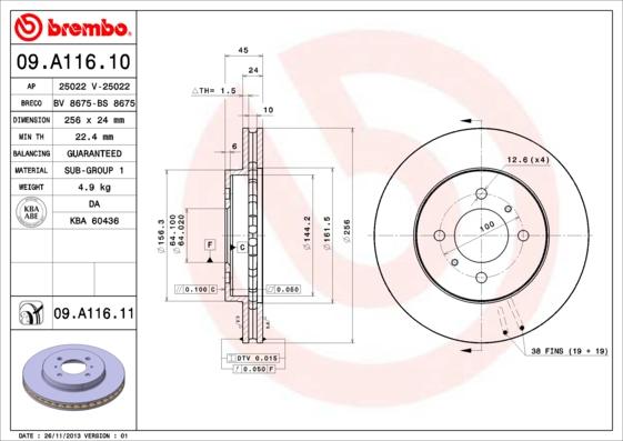 Breco BS 8675 - Спирачен диск vvparts.bg