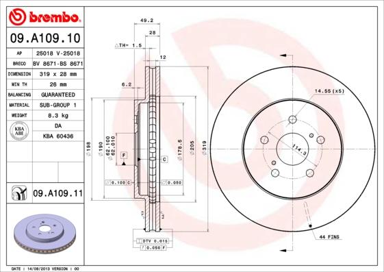 Breco BS 8671 - Спирачен диск vvparts.bg