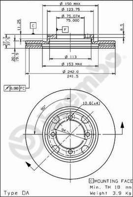 Breco BS 8092 - Спирачен диск vvparts.bg