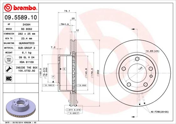 Breco BS 8062 - Спирачен диск vvparts.bg