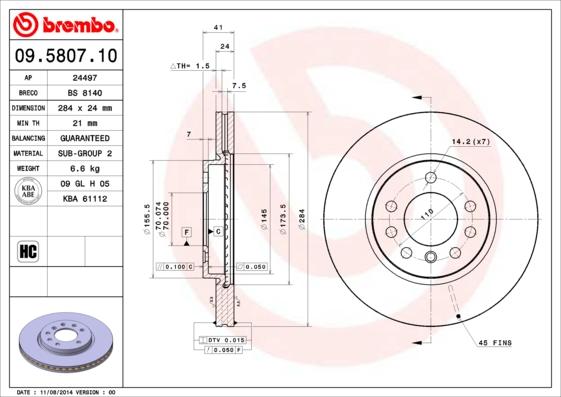 Breco BS 8140 - Спирачен диск vvparts.bg