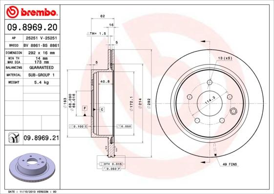 Breco BS 8861 - Спирачен диск vvparts.bg