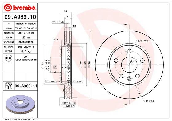 Breco BV 8816 - Спирачен диск vvparts.bg