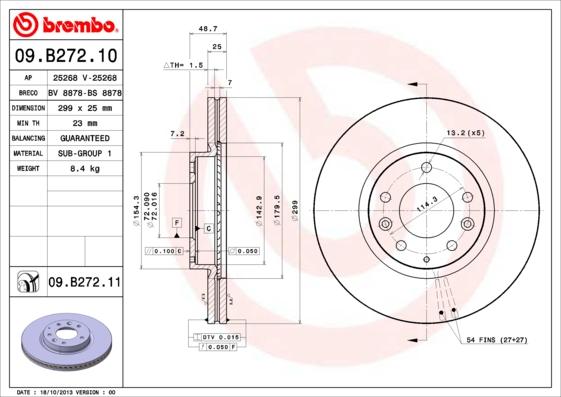 Breco BS 8878 - Спирачен диск vvparts.bg