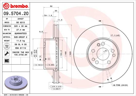Breco BS 8312 - Спирачен диск vvparts.bg