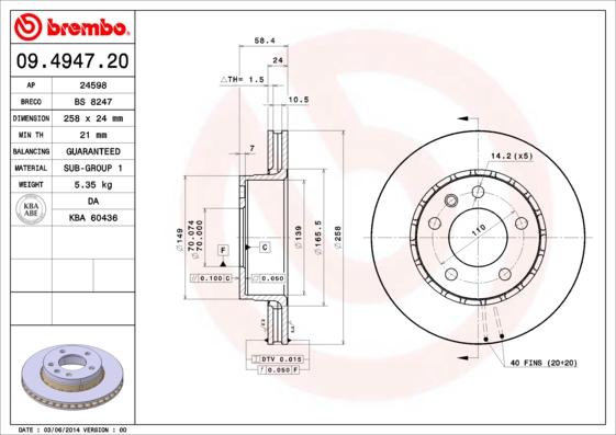 Breco BS 8247 - Спирачен диск vvparts.bg