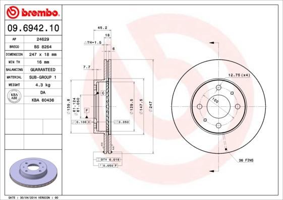 Breco BS 8264 - Спирачен диск vvparts.bg