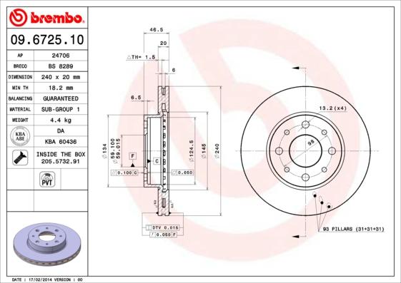 Breco BS 8289 - Спирачен диск vvparts.bg