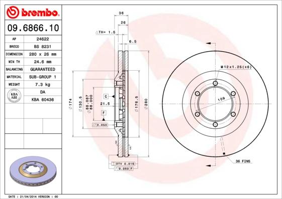 Breco BS 8231 - Спирачен диск vvparts.bg