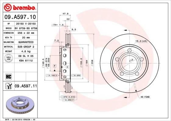 Breco BS 8759 - Спирачен диск vvparts.bg