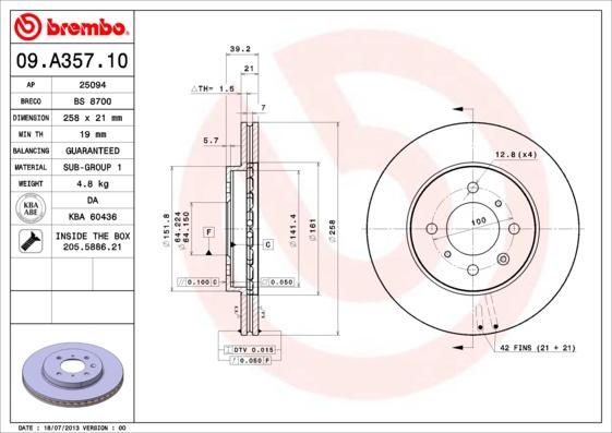 Breco BS 8700 - Спирачен диск vvparts.bg