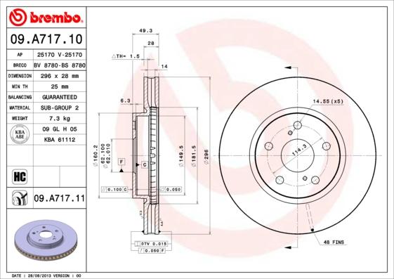 Breco BS 8780 - Спирачен диск vvparts.bg
