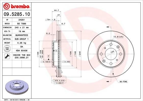 Breco BS 7996 - Спирачен диск vvparts.bg