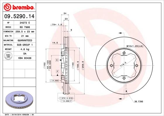 Breco BS 7998 - Спирачен диск vvparts.bg