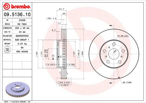 Breco BS 7964 - Спирачен диск vvparts.bg