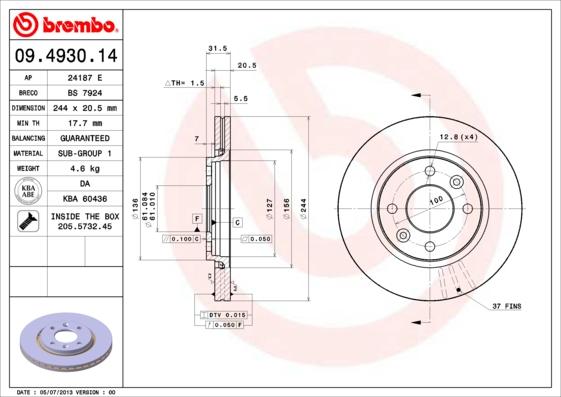 Breco BS 7924 - Спирачен диск vvparts.bg