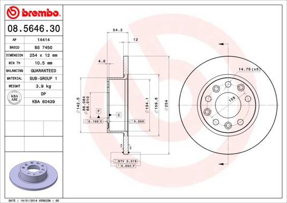 Breco BS 7450 - Спирачен диск vvparts.bg