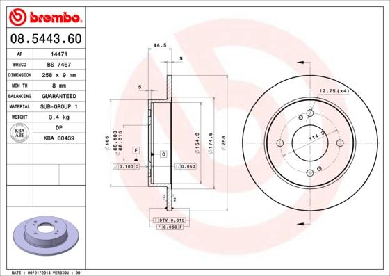 Breco BS 7467 - Спирачен диск vvparts.bg