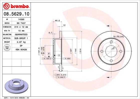 Breco BS 7437 - Спирачен диск vvparts.bg