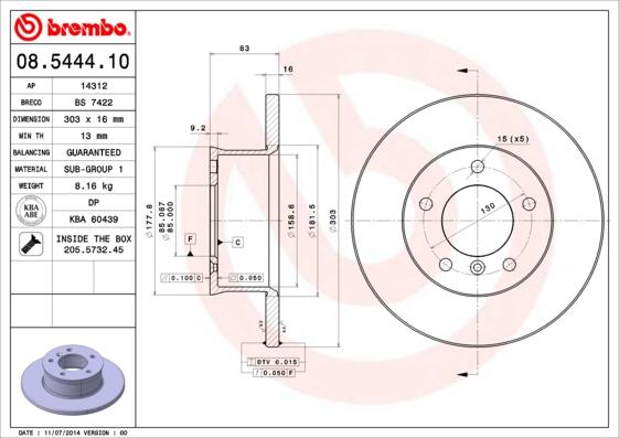 Breco BS 7422 - Спирачен диск vvparts.bg