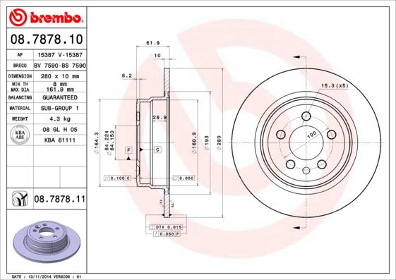 Breco BS 7590 - Спирачен диск vvparts.bg
