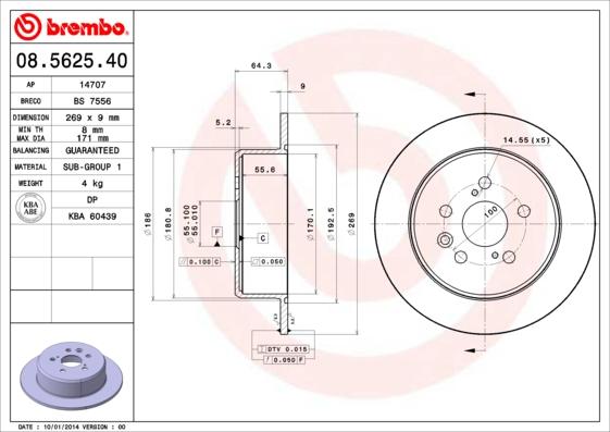 Breco BS 7556 - Спирачен диск vvparts.bg