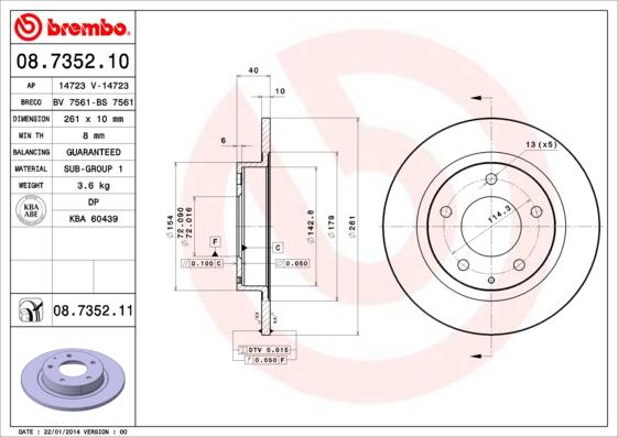 Breco BS 7561 - Спирачен диск vvparts.bg