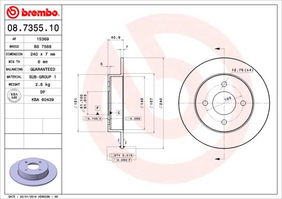 Breco BS 7568 - Спирачен диск vvparts.bg