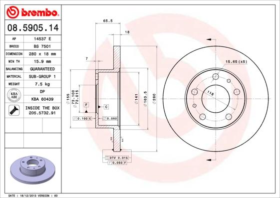 Breco BS 7501 - Спирачен диск vvparts.bg