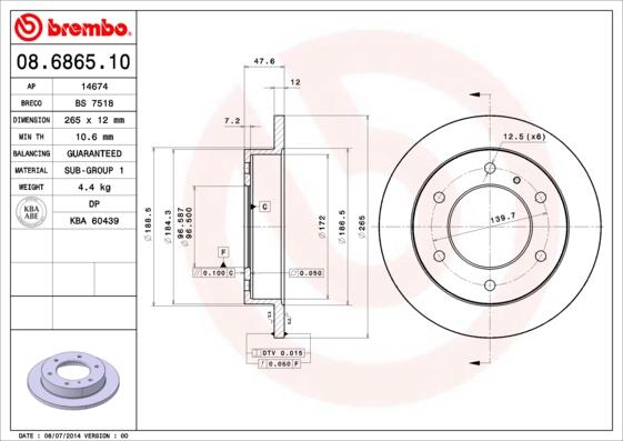 Breco BS 7518 - Спирачен диск vvparts.bg