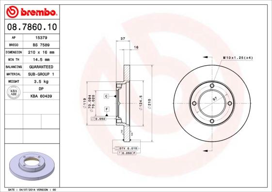 Breco BS 7589 - Спирачен диск vvparts.bg