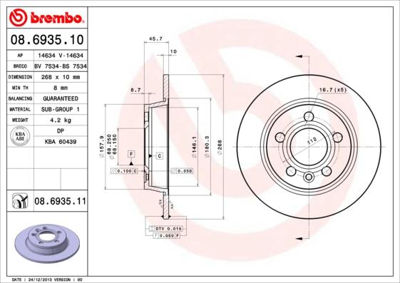 Breco BS 7534 - Спирачен диск vvparts.bg