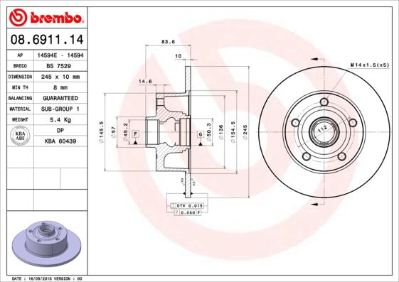 Breco BS 7529 - Спирачен диск vvparts.bg