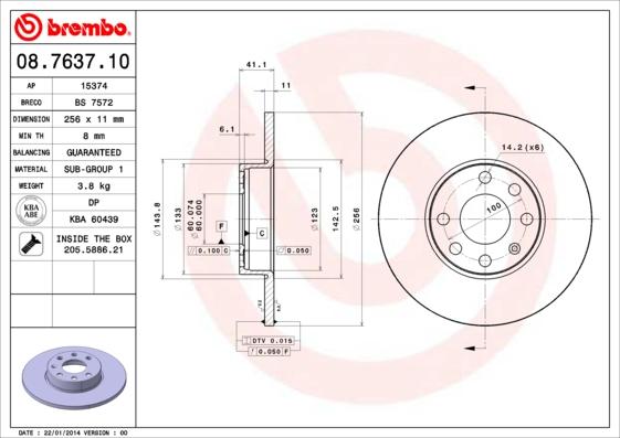 Breco BS 7572 - Спирачен диск vvparts.bg
