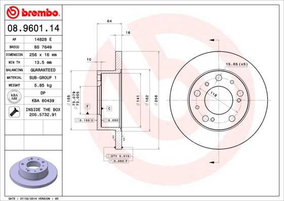 Breco BS 7649 - Спирачен диск vvparts.bg