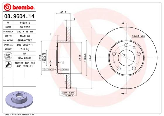 Breco BS 7652 - Спирачен диск vvparts.bg