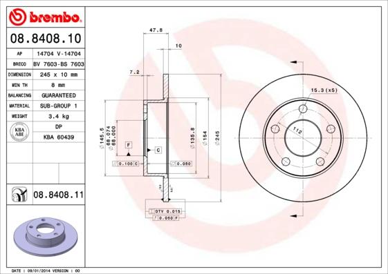 Breco BS 7603 - Спирачен диск vvparts.bg