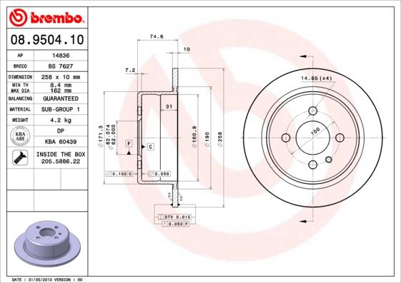 Breco BS 7627 - Спирачен диск vvparts.bg