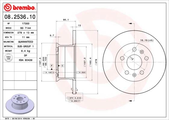 Breco BS 7144 - Спирачен диск vvparts.bg
