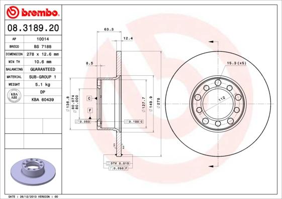 Breco BS 7188 - Спирачен диск vvparts.bg