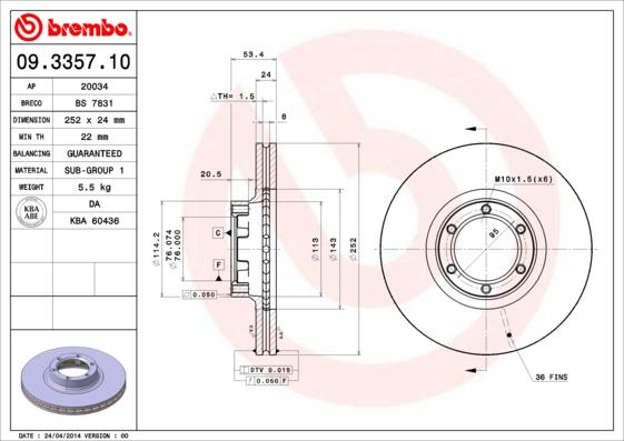 Breco BS 7831 - Спирачен диск vvparts.bg