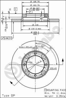 Breco BS 7366 - Спирачен диск vvparts.bg