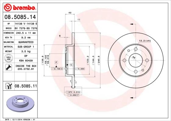 Breco BS 7376 - Спирачен диск vvparts.bg