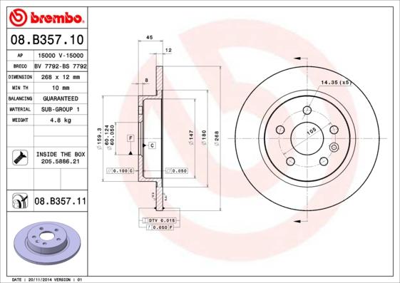 Breco BS 7792 - Спирачен диск vvparts.bg