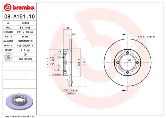 Breco BS 7708 - Спирачен диск vvparts.bg