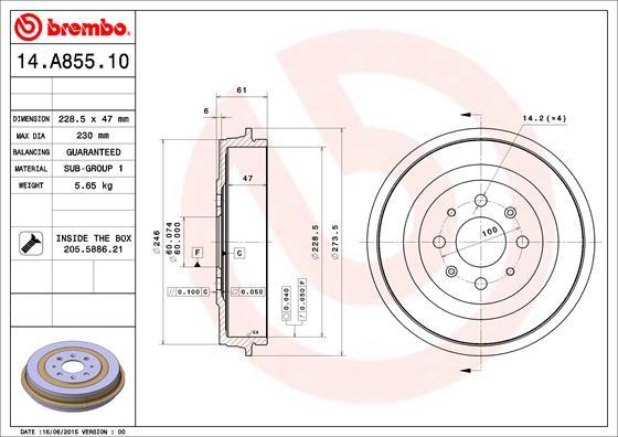 Breco BT 1158 - Спирачен барабан vvparts.bg