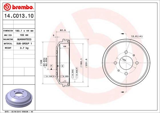 Breco BT 1164 - Спирачен барабан vvparts.bg