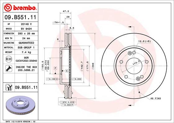 Breco BV 9424 - Спирачен диск vvparts.bg